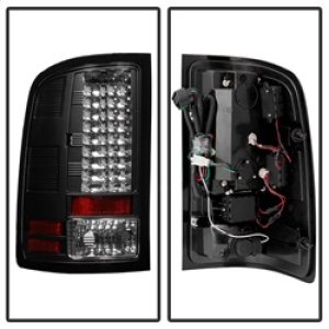 GMC Sierra LED Tail Lights - SPYDER - Black - `07-`13