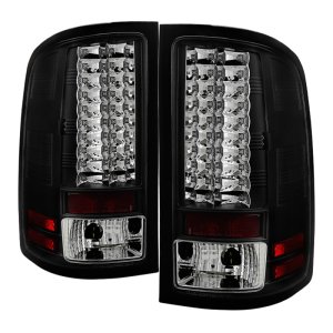 GMC Sierra LED Tail Lights - SPYDER - Black - `07-`13