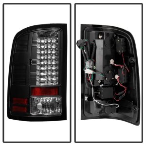 GMC Sierra LED Tail Lights - SPYDER - Black - `07-`13