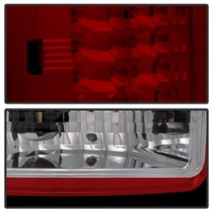 GMC Sierra LED Tail Lights - SPYDER - Red/Clear - `07-`13
