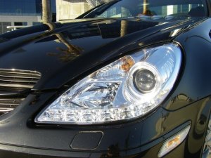 Mercedes-Benz SLK Headlights - SPYDER - Projector Xenon/HID Model - DRL - Chrome - `05-`10 Mercedes-Benz SLK Headlights - SPYDER - Projector Xenon/HID Model - DRL - Chrome - `05-`10