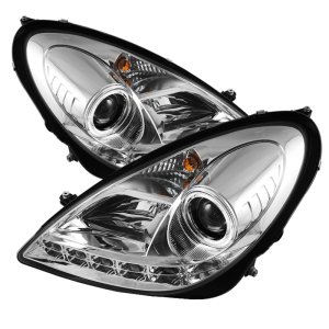 Mercedes-Benz SLK Headlights - SPYDER - Projector Xenon/HID Model - DRL - Chrome - `05-`10