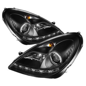 Mercedes-Benz SLK Headlights - SPYDER - DRL LED Projector, Xenon/HID Model - Black - `05-`10