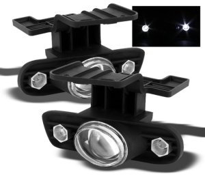 Chevrolet Suburban Fog Lights - SPYDER - Halo Projector w/Switch - Clear - `00-`06