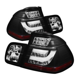 BMW 3 Series LED Tail Lights - SPYDER - Light Bar Style - Black - `02-`05 BMW 3 Series LED Tail Lights - SPYDER - Light Bar Style - Black - `02-`05