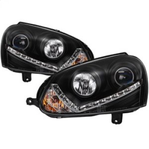 Volkswagen GTI Headlights - SPYDER - DRL LED Projector - Black - `06-`09