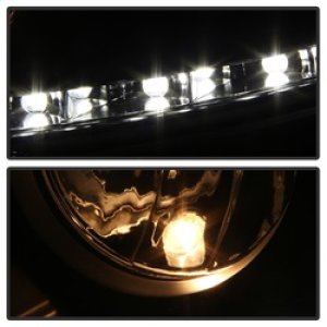 Volkswagen GTI Headlights - SPYDER - DRL LED Projector, Xenon/HID Model Only - Black - `06-`09