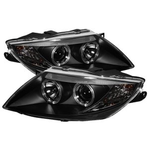 BMW Z4 Projector Headlights - SPYDER - LED Halo - Black - `03-`08