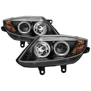 BMW Z4 Projector Headlights - SPYDER - LED Halo - Black - `03-`08