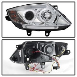 BMW Z4 Headlights - SPYDER - Projector, LED Halo - Chrome - `03-`08 BMW Z4 Headlights - SPYDER - Projector, LED Halo - Chrome - `03-`08