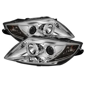 BMW Z4 Headlights - SPYDER - Projector, LED Halo - Chrome - `03-`08 BMW Z4 Headlights - SPYDER - Projector, LED Halo - Chrome - `03-`08