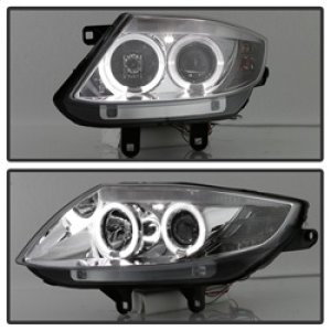 BMW Z4 Headlights - SPYDER - Projector, LED Halo - Chrome - `03-`08 BMW Z4 Headlights - SPYDER - Projector, LED Halo - Chrome - `03-`08