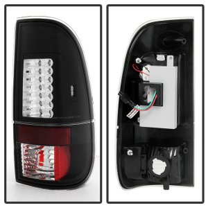 Ford F150 LED Tail Lights - SPYDER - Version 2 - Black - `97-`03