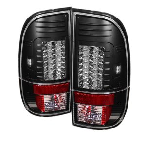 Ford F150 LED Tail Lights - SPYDER - Version 2 - Black - `97-`03
