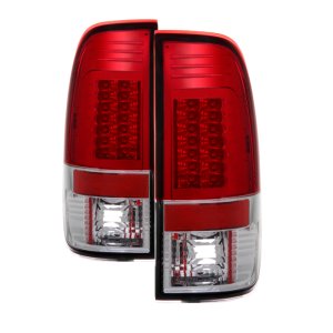 Ford F150 Styleside Tail Lights - SPYDER - Version 2 LED - Red/Clear - `97-`03
