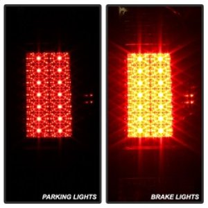 Ford F250 Tail Lights - SPYDER - Version 2 LED - Red/Clear - `97-`03