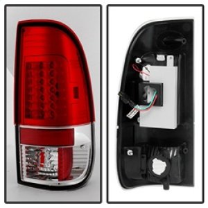 Ford F250 Tail Lights - SPYDER - Version 2 LED - Red/Clear - `97-`03