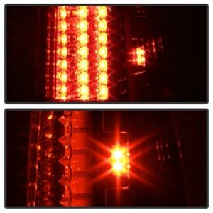 Ford F250 Tail Lights - SPYDER - Version 2 LED - Red/Clear - `97-`03