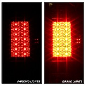 Ford F250 Tail Lights - SPYDER - Version 2 LED - Red/Clear - `97-`03