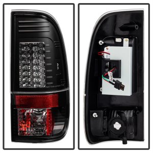 Ford Super Duty LED Tail Lights - Rear - SPYDER - Version 2 - Black - `08-`15