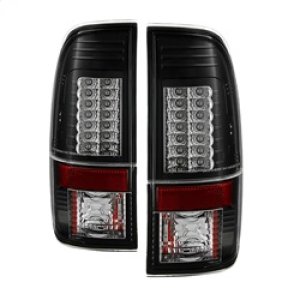 Ford Super Duty LED Tail Lights - Rear - SPYDER - Version 2 - Black - `08-`15