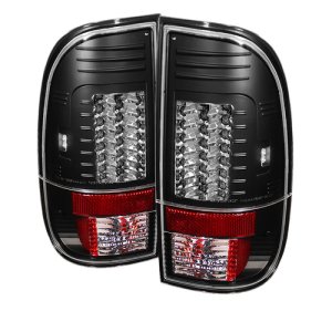 Ford Super Duty LED Tail Lights - Rear - SPYDER - Version 2 - Black - `08-`15