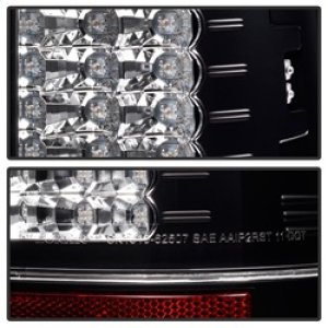 Ford Super Duty LED Tail Lights - Rear - SPYDER - Version 2 - Black - `08-`15