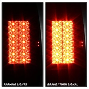Ford Super Duty LED Tail Lights - Rear - SPYDER - Version 2 - Black - `08-`15