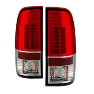 Ford Super Duty LED Tail Lights - SPYDER - Version 2 - Red/Clear - `08-`15