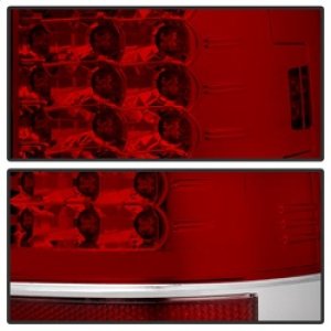 Ford Super Duty LED Tail Lights - SPYDER - Version 2 - Red/Clear - `08-`15