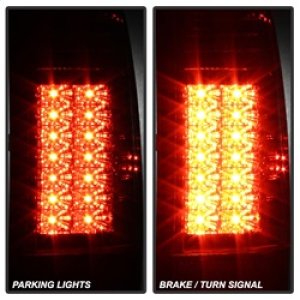 Ford Super Duty LED Tail Lights - SPYDER - Version 2 - Smoke - `08-`15