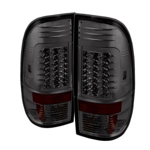 Ford Super Duty LED Tail Lights - SPYDER - Version 2 - Smoke - `08-`15