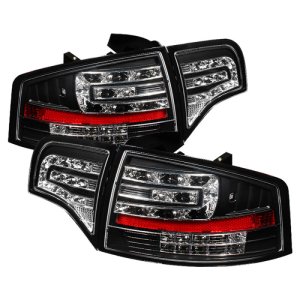 Audi A4 LED Tail Lights - SPYDER - Black - `06-`08