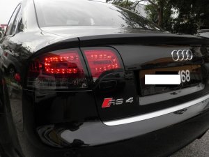 Audi A4 Tail Lights - SPYDER - LED - Red Clear - `06-`08
