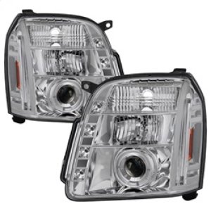 GMC Yukon Headlights - SPYDER - Projector LED Halo - Chrome - `07-`14