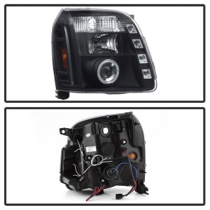 GMC Yukon Headlights - SPYDER - LED Halo, Projector - Black - `07-`14 GMC Yukon Headlights - SPYDER - LED Halo, Projector - Black - `07-`14