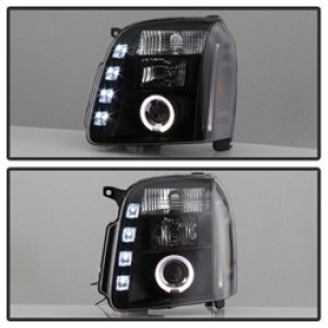 GMC Yukon Headlights - SPYDER - LED Halo, Projector - Black - `07-`14 GMC Yukon Headlights - SPYDER - LED Halo, Projector - Black - `07-`14