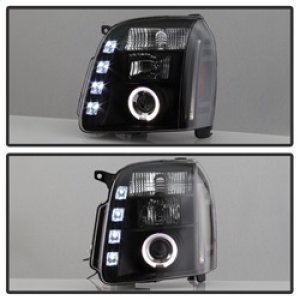 GMC Yukon Headlights - SPYDER - LED Halo, Projector - Black - `07-`14 GMC Yukon Headlights - SPYDER - LED Halo, Projector - Black - `07-`14