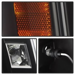 GMC Yukon Denali Headlights - SPYDER - LED Halo, Projector - Black - `07-`14