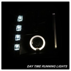 GMC Yukon Denali Headlights - SPYDER - LED Halo, Projector - Black - `07-`14