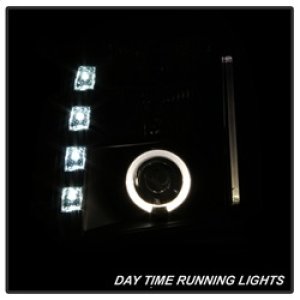 GMC Yukon Denali Headlights - SPYDER - LED Halo, Projector - Black - `07-`14