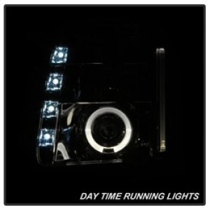 GMC Yukon Denali Headlights - SPYDER - LED Halo Projector - Smoked - `07-`14