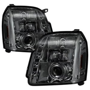 GMC Yukon Denali Headlights - SPYDER - LED Halo Projector - Smoked - `07-`14