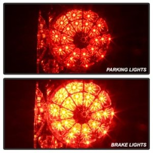 Toyota Tundra LED Tail Lights - SPYDER - Red/Clear - `07-`13