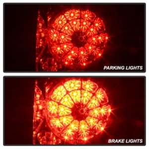 Toyota Tundra LED Tail Lights - SPYDER - Red/Clear - `07-`13