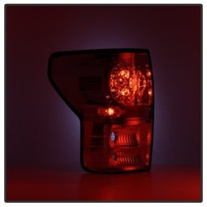 Toyota Tundra LED Tail Lights - SPYDER - Red/Clear - `07-`13