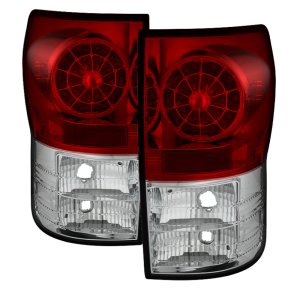 Toyota Tundra LED Tail Lights - SPYDER - Red/Clear - `07-`13