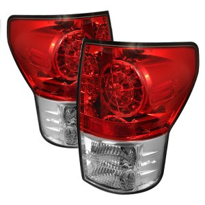 Toyota Tundra LED Tail Lights - SPYDER - Red/Clear - `07-`13