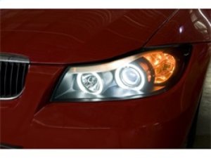 BMW 3 Series Headlights - SPYDER - Projector CCFL Halo with Replaceable Eyebrow Bulb - Black - `06-`08 BMW 3 Series Headlights - SPYDER - Projector CCFL Halo with Replaceable Eyebrow Bulb - Black - `06-`08