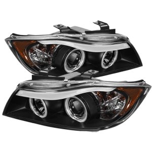 BMW 3 Series Headlights - SPYDER - Projector CCFL Halo with Replaceable Eyebrow Bulb - Black - `06-`08 BMW 3 Series Headlights - SPYDER - Projector CCFL Halo with Replaceable Eyebrow Bulb - Black - `06-`08